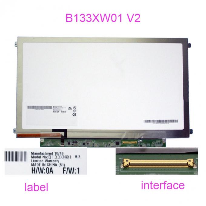 1366x768 13.3 인치 LCD 표시판 보충 B133XW01 V 2 LVDS 40 PIN